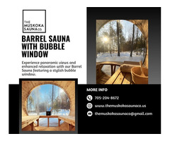 Barrel Sauna With Bubble Window | Cedar Barrel Sauna