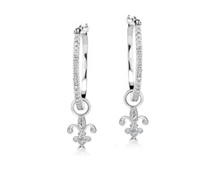 Gorgeous White Gold Diamond Earring for a Classic Style