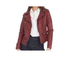 Unleash Your Bold Side: Full Hand Maroon Biker Leather Jacket