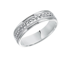 Comfort Fit Round Wedding Band for Men’s