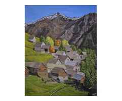 Buy Villagescape Oil Paintings on Canvas | Beautiful & Hand-Painted - Anneshascanvas