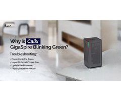 Why is Calix Router Blinking Green?