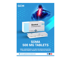 Buy SOMA (Carisoprodol) 500mg Tablets Online - Global Care Meds