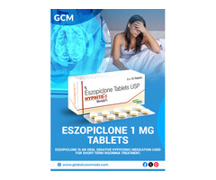 Buy EsZopiclone 1 MG Tablets - Global Care Meds